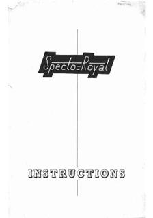 Specto Royal manual. Camera Instructions.